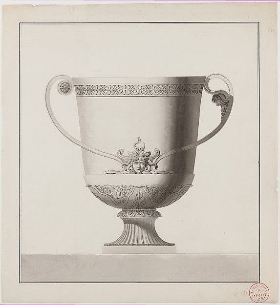 Design for a Wine Cooler 1770–1800-Workshop of Henri Auguste,, Poster Print Wall Art