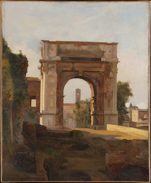 French Painter:The Arch of Titus and the Forum Rome c1824–35-16x12"(A3) Poster