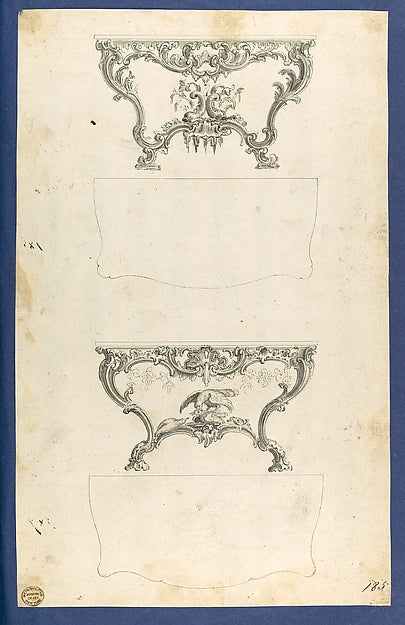 Sideboard Tables in Chippendale Drawings Vol. I c1753–62-Tho, Poster Print Wall Art