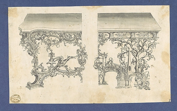 Frames for Marble Slabs in Chippendale Drawings Vol. I 1754-, Poster Print Wall Art