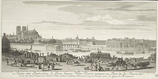 Autre Vue Particulière de Paris depuis Nôtre Dame Jusques au, Poster Print Wall Art