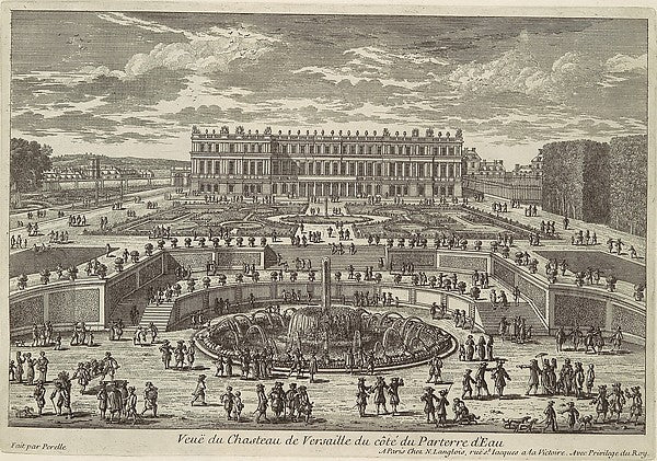 Veue du chasteau de Versailles 1680s-Adam Perelle,Etched by, Poster Print Wall Art