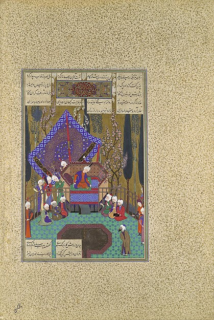 Painting attributed to Sultan Muhammad , assisted by 'Abd al-16x12"(A3) Poster