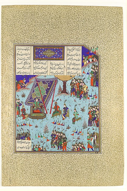 Painting attributed to 'Abd al-Vahhab:"Shangul Stirs the Kha-16x12"(A3) Poster