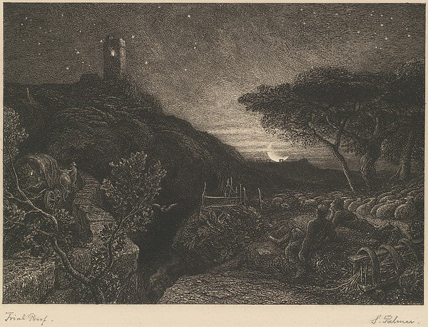 The Lonely Tower 1879-Samuel Palmer,16x12"(A3)Poster