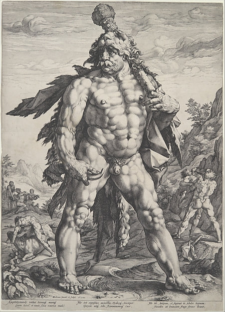 The Great Hercules 1589-Hendrick Goltzius, Poster Print
