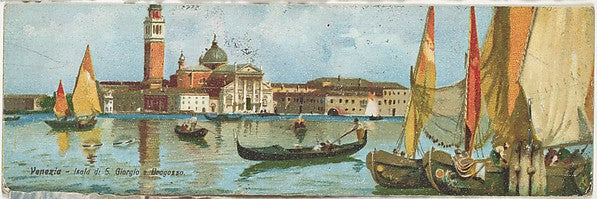 Venice Isola di San Giorgio with San Giorgio Maggiore Sailbo, Poster Print Wall Art