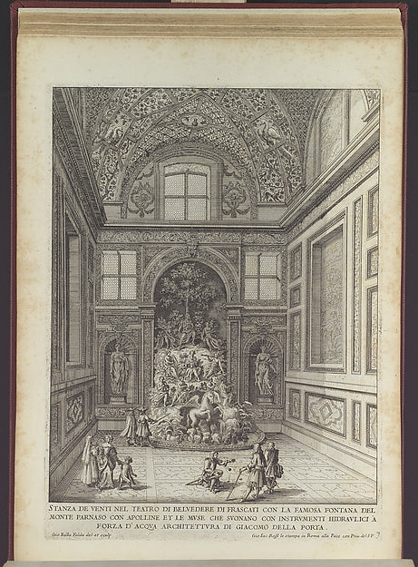 Giovanni Battista Falda:Stanza de Venti nel Teatro di Belved-16x12"(A3) Poster