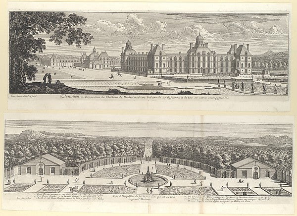 Le Magnifique Chateau de Richelieu c1660-,16x12"(A3)Poster