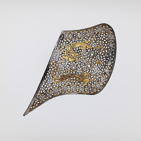 Pair of Plates for the Back End-Boards of a Saddle probably 18, Poster Print Wall Art