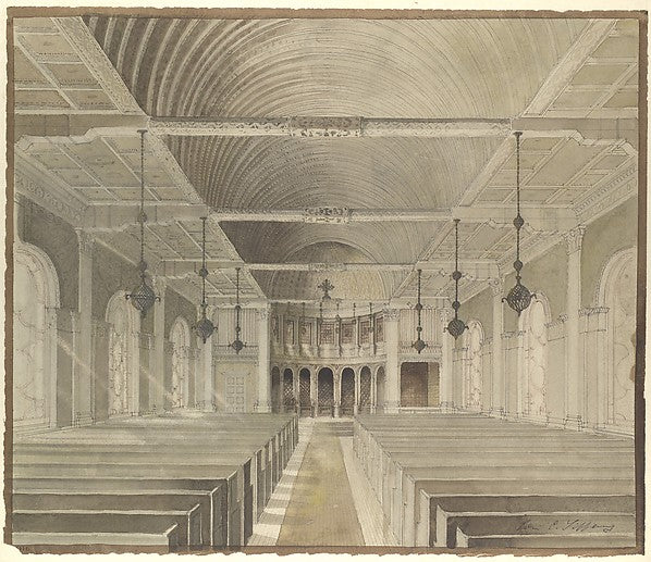 Design for a nave c1892–1918 Possibly Tiffany Glass and Decora, Poster Print Wall Art