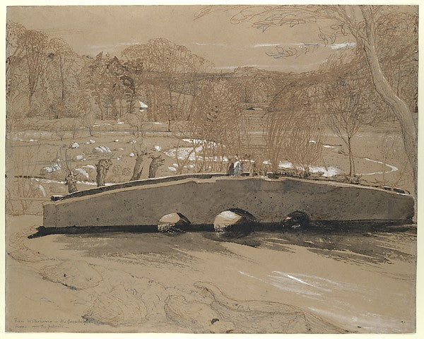 The Bridge at Shoreham c1829-Samuel Palmer,16x12"(A3)Poster