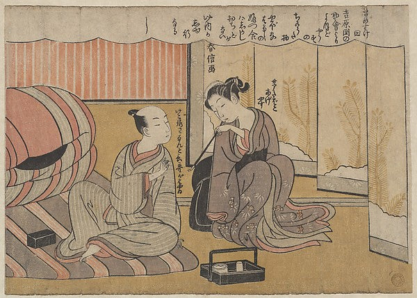 The Art of Conversation-Suzuki Harunobu, Poster Print