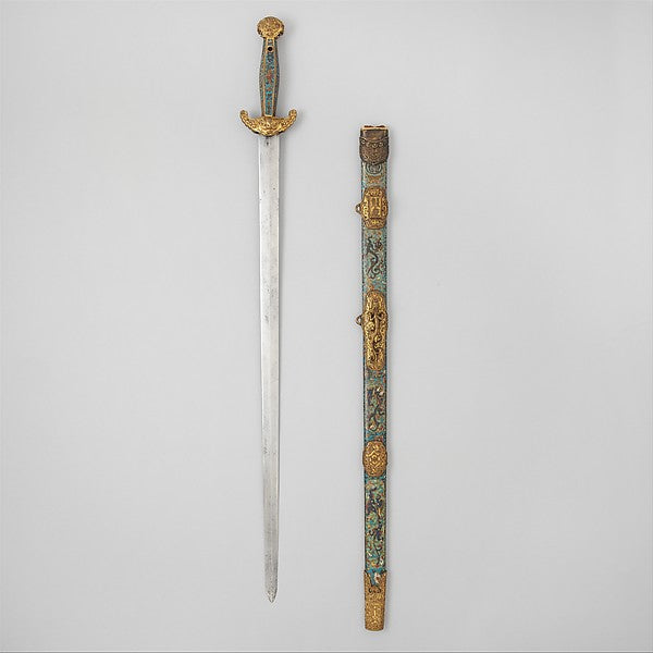 Sword with Scabbard 17th cent, Poster Print Wall Art