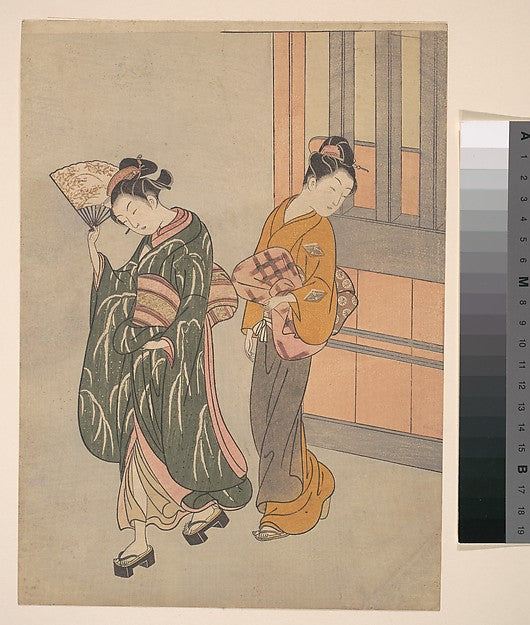 The Clear-day Mountain Wind of the Fan c1766-Suzuki Harunobu, Poster Print