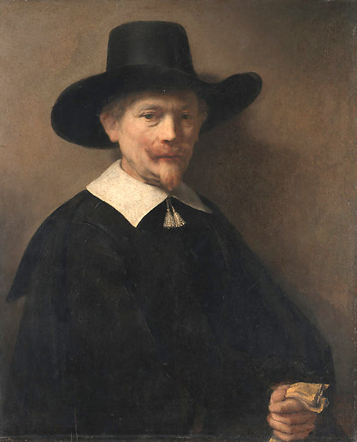 Rembrandt:Portrait of a Man Holding Gloves 1648-16x12"(A3) Poster