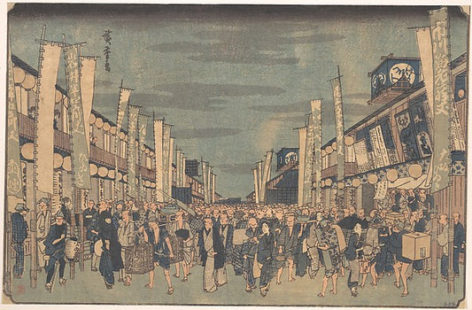 ,Picture of the Theatres in Sakai Cho-Utagawa Hiro,16x12"(A3) Poster