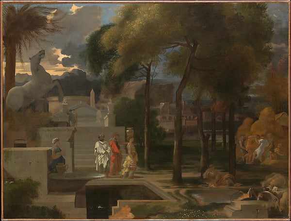 Sébastien Bourdon:A Classical Landscape probably 1660s-16x12"(A3) Poster