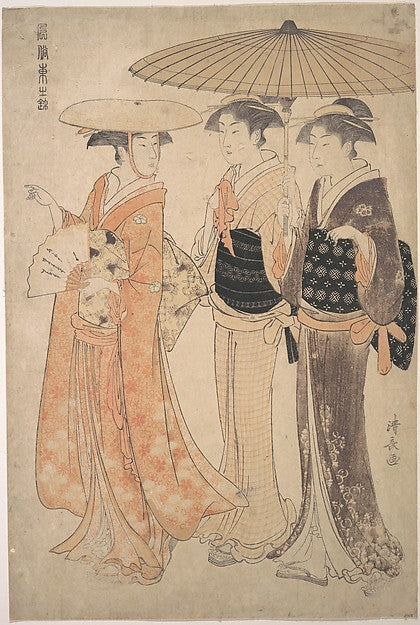 The Promenade-Torii Kiyonaga, Poster Print