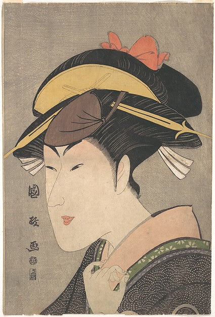 The Actor Matsumoto Yonesabur in a Woman's Role late 1790s-Ut,Classic Ming China Image, Poster Print Wall Art
