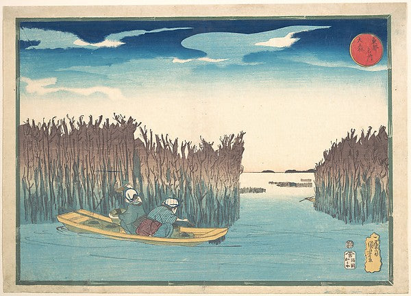 Seaweed Gatherers at Omori 1797–1861-Utagawa Kuniyoshi, Poster Print