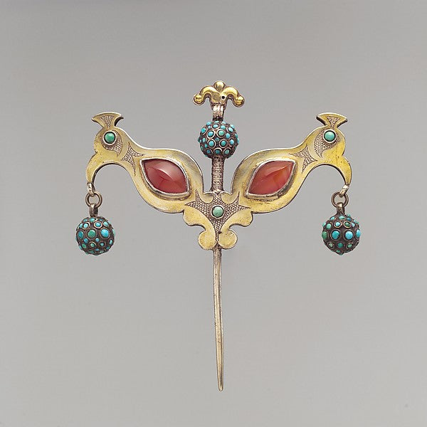 :Headdress Ornament in the Shape of Double Bird late 19th–ea-16x12"(A3) Poster