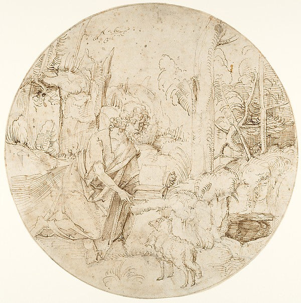 Saint John the Baptist in the Wilderness c1510–15-Hans Süss vo,16x12"(A3) Poster