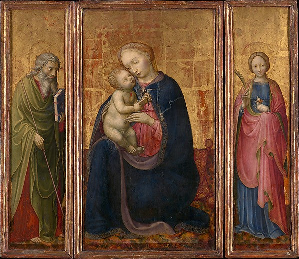 Donato de' Bardi:Madonna and Child with Saints Philip and Ag-16x12"(A3) Poster