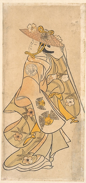 Actor Sanjo Kantaro as a Woman c1730-Okumura Toshinobu,Classic Ming China Image, Poster Print Wall Art