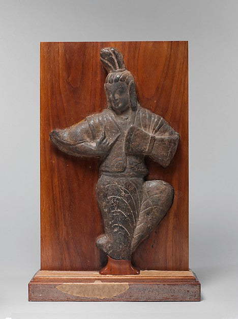 Musician Playing a Drum early 6th cent, Poster Print Wall Art