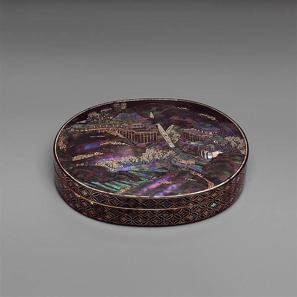 Box with Design of Kiyomizudera early 19th cent, Poster Print Wall Art