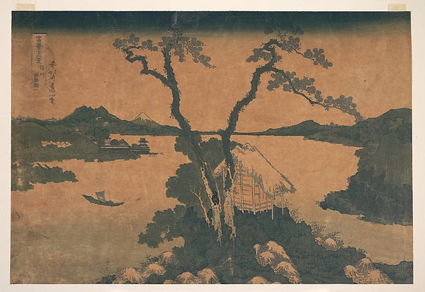 ,Lake Suwa in Shinano Province, from the series Th,16x12"(A3) Poster