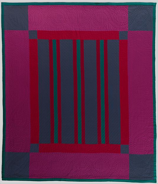 Quilt Split Bars pattern c1930 Amish maker, Poster Print - Wall Art