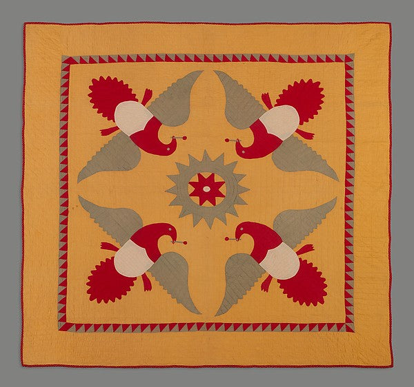 Quilt Four Eagles pattern c1880, Poster Print