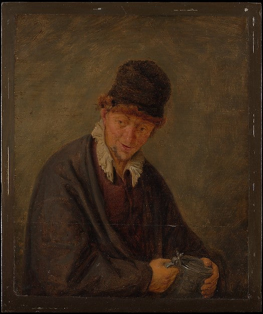 Style of Adriaen van Ostade:Man with a Tankard -16x12"(A3) Poster