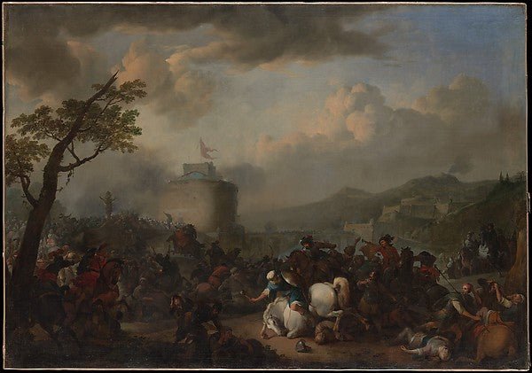 Johannes Lingelbach:Battle Scene 1671-16x12"(A3) Poster