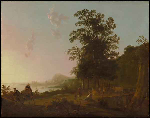Aelbert Cuyp:Landscape with the Flight into Egypt c1650-16x12"(A3) Poster