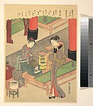 Two Young Women Cooking Rice 1916-After Suzuki Harunobu, Poster Print