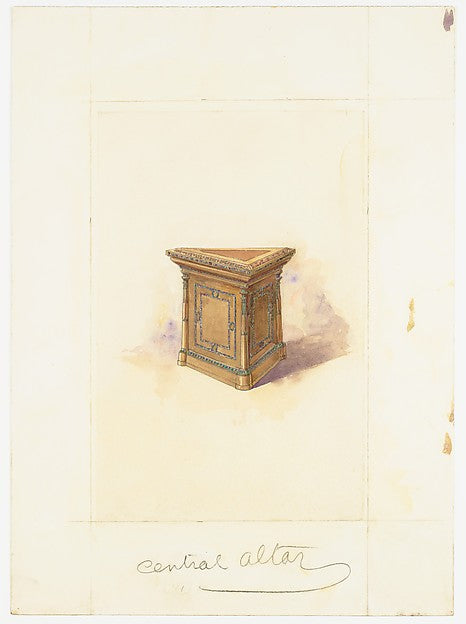 Design for the Central Altar for Scottish Rite N.Y. late 19th, Poster Print Wall Art