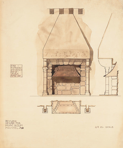 Revised Design For Hunt Room Mantel late 19th–early 20th cent, Poster Print