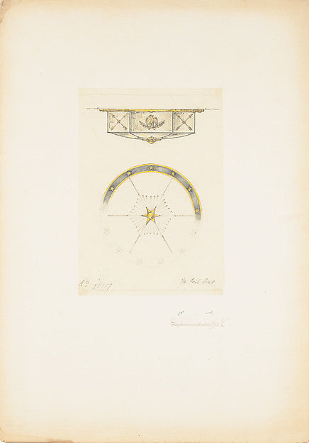 Design for ceiling fixture late 19th–early 20th cent Possibly, Poster Print