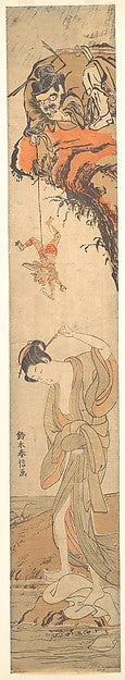 Beauty with Demons 18th cent-Suzuki Harunobu, Poster Print
