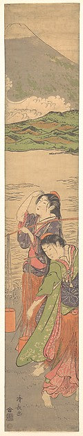 Shiokumi,Dance of the Beach Maidens late 18th cent-Torii Kiyon,Classic Ming China Image, Poster Print Wall Art
