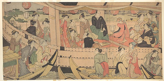 ,Sumida River Holiday 1788–90-Torii Kiyonaga,16x12"(A3) Poster