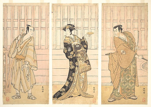 In the Room of a House of the Yoshiwara c1788-Katsukawa Shunk, Poster Print Wall Art