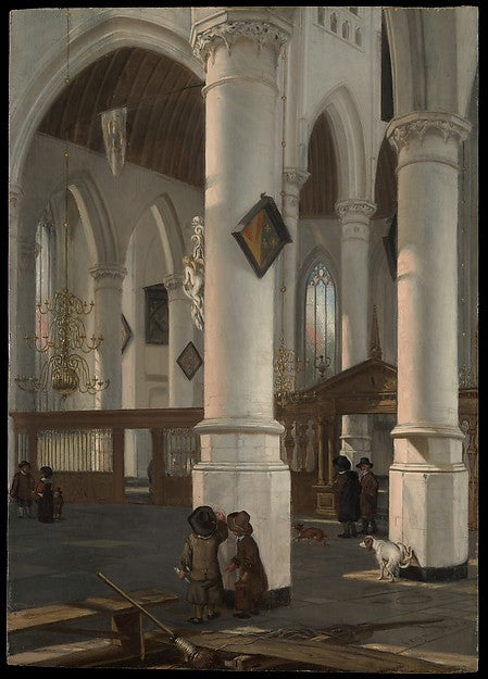 Emanuel de Witte:Interior of the Oude Kerk Delft probably 16-16x12"(A3) Poster