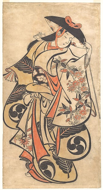 Kabuki Actor c1708-Attributed to Torii Kiyonobu, Poster Print Wall Art