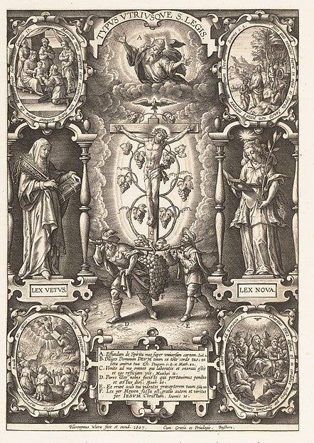 Typus Utriusque S. Legis 1570–1619-Hieronymus Wierix, Poster Print Wall Art