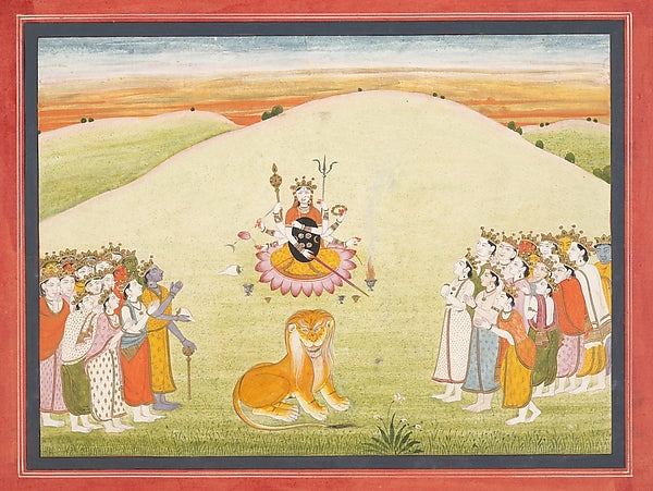 The Creation of Durga - Page from a Dispersed Markandeya Purana, Poster Print Wall Art