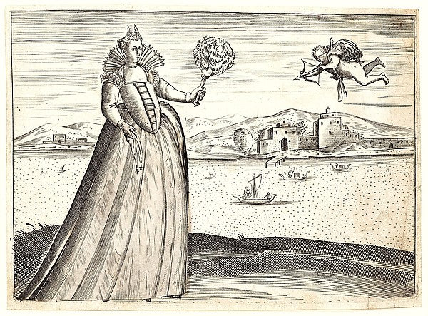 Venetian Woman with Moveable Skirt 1563-, Poster Print Wall Art